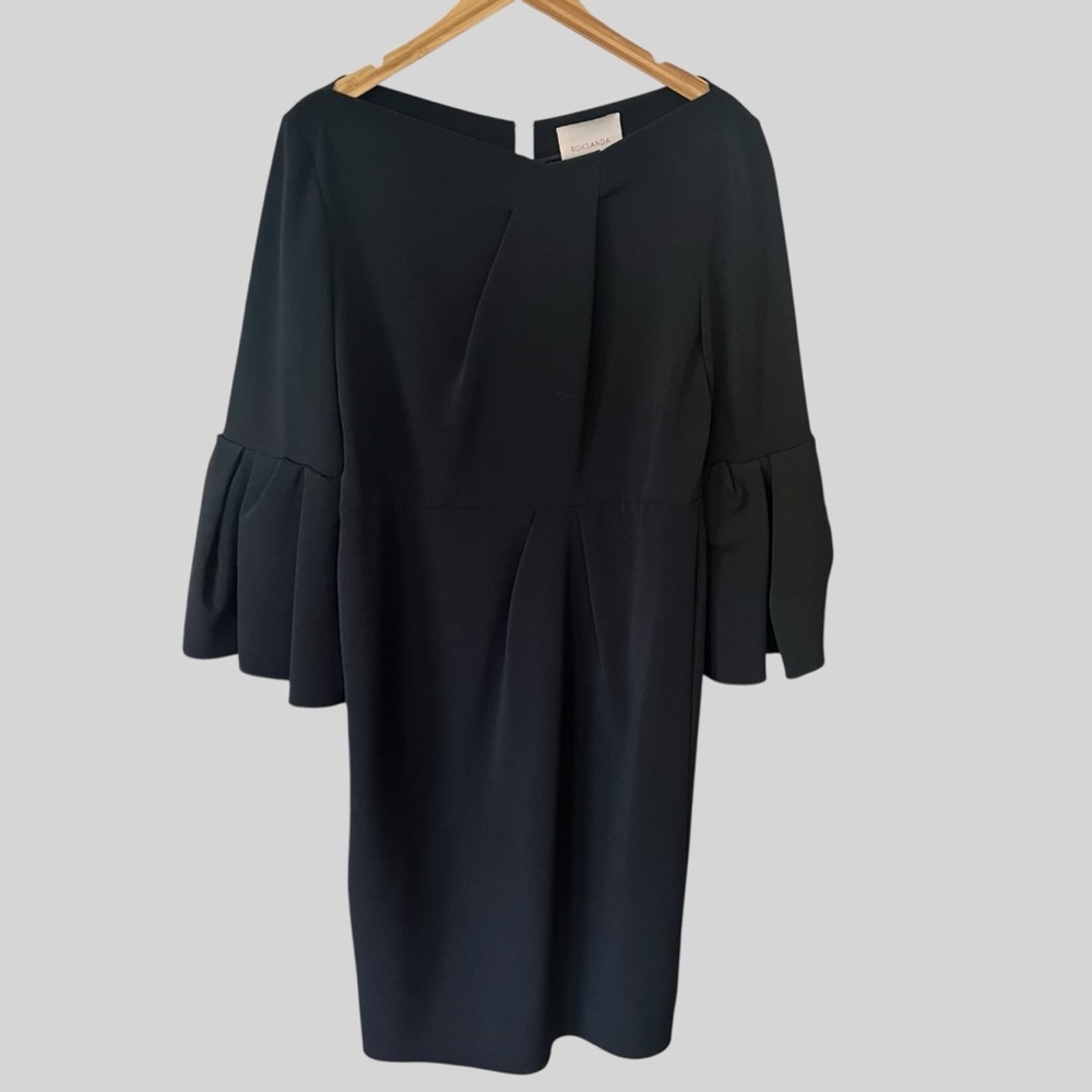 ROKSANDA, Black Lantern Bell Sleeve Margot Dress.